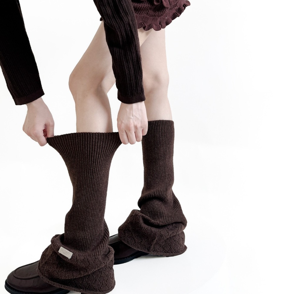 Boot Sock Slouchy - Japanese Retro Hollow Out Wool Leg