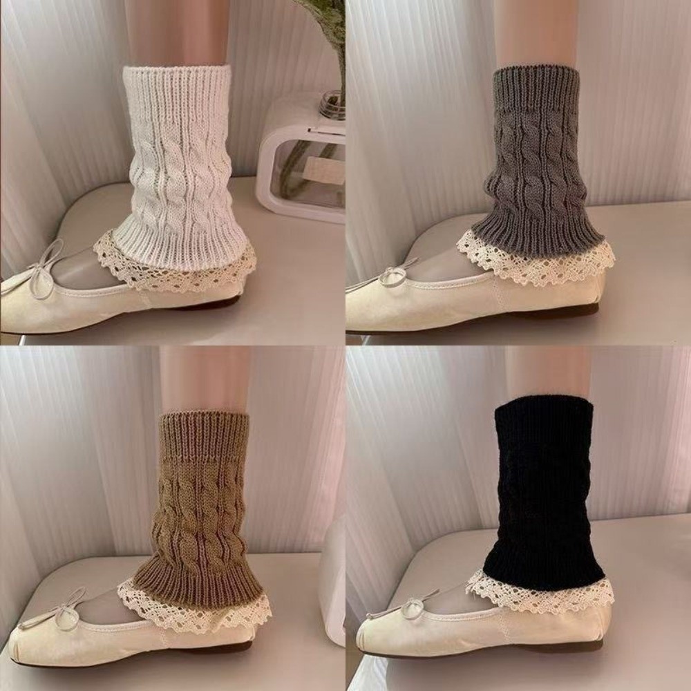 Vintage Lace Ruffle Hem Knit L - đánh giá và giá Boot Sock Slouchy
