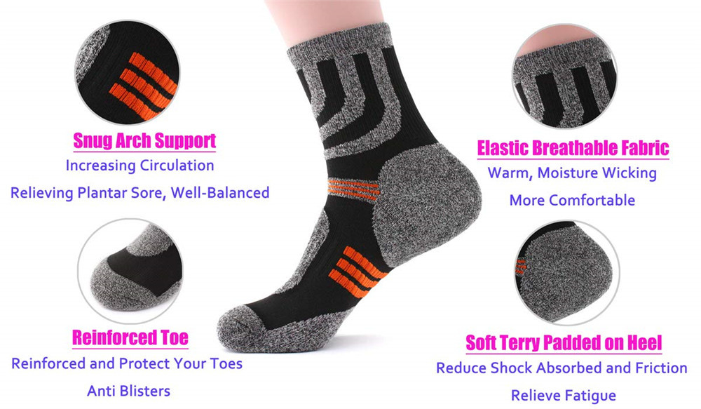 5 Pairs Socks Men Anti Blister - đánh giá và giá Wool Hiking Sock